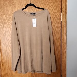 New With Tags,  Tan Long Sleeve Tunic From Trendy Queen,  Size 3x